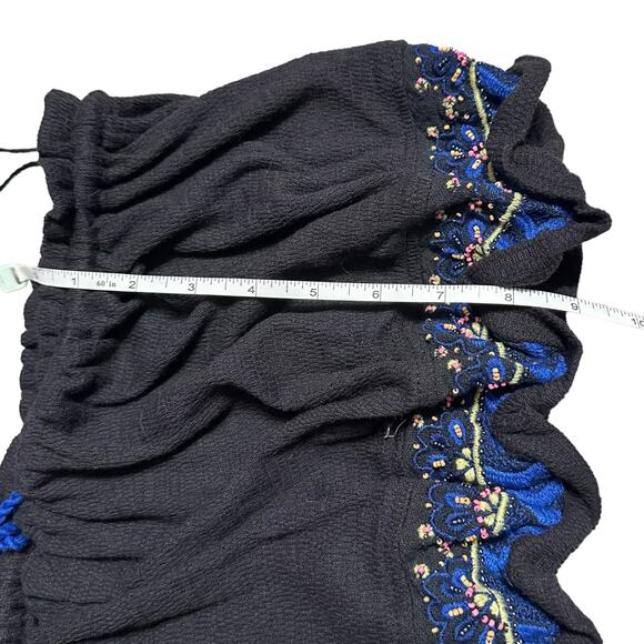 Free People No More Tiers Black and Blue Tube Top Elastic Size Small NWT - Picture 7 of 7